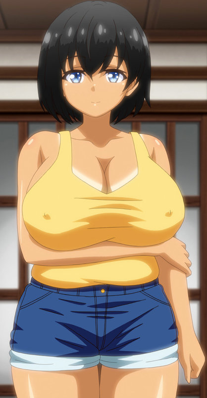 「【巨乳幼なじみ】スクール水着の日焼け跡がエロい田舎娘と中出しオナニー鑑賞【競泳水着】」のサムネイル