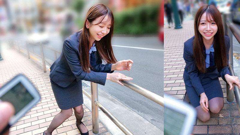 「【素人OL】美乳まなみさんの野外露出プレイ！恥じらいながらの羞恥体験がエロい」のサムネイル