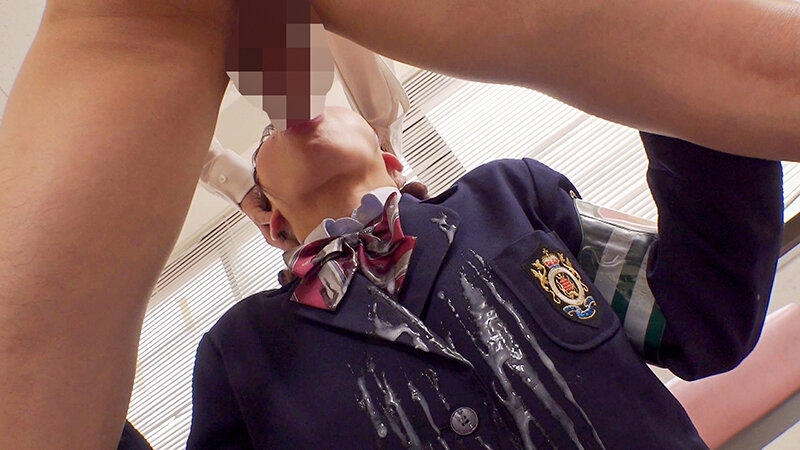 「【JK風紀委員】清楚な女子校生まいが手コキ＆フェラでご奉仕！校内中出し巡回プレイ」のサンプル画像3枚目
