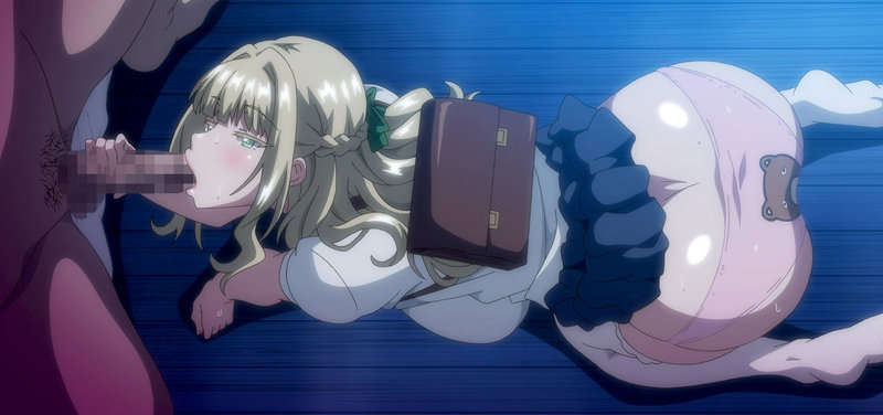 「金髪巨乳お嬢様女子校生が濃厚フェラでご奉仕！生徒会長への中出し学園エロアニメ」のサンプル画像14枚目