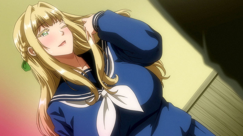 「金髪巨乳お嬢様女子校生が濃厚フェラでご奉仕！生徒会長への中出し学園エロアニメ」のサンプル画像2枚目